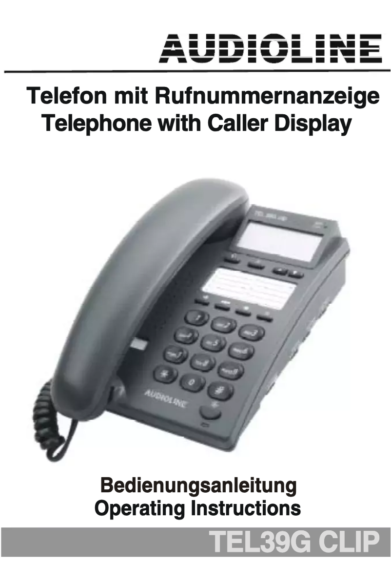 Página 1 del manual Manual de usuario Audioline TEL39G CLIP