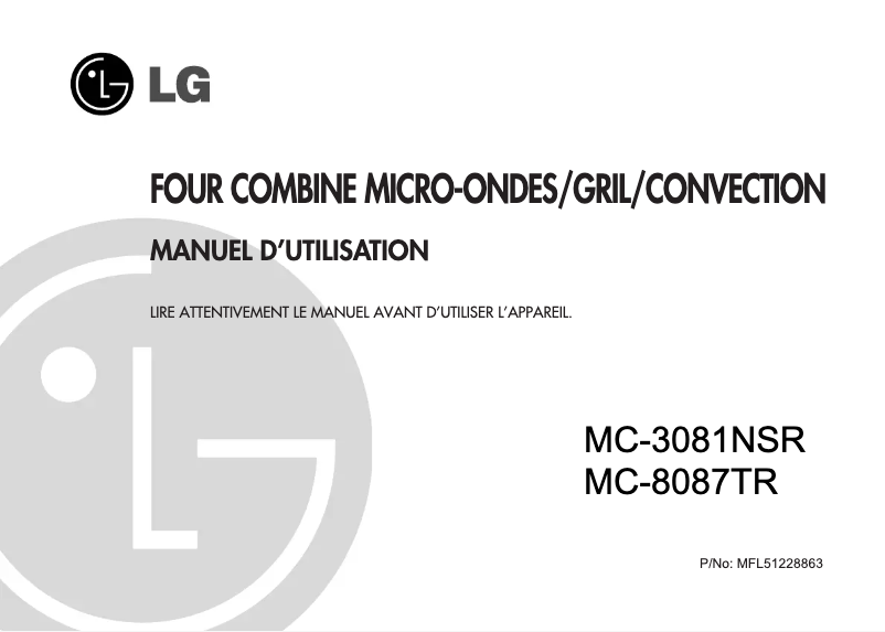 Page n°1 - Manuel utilisateur LG MC-3081NSR