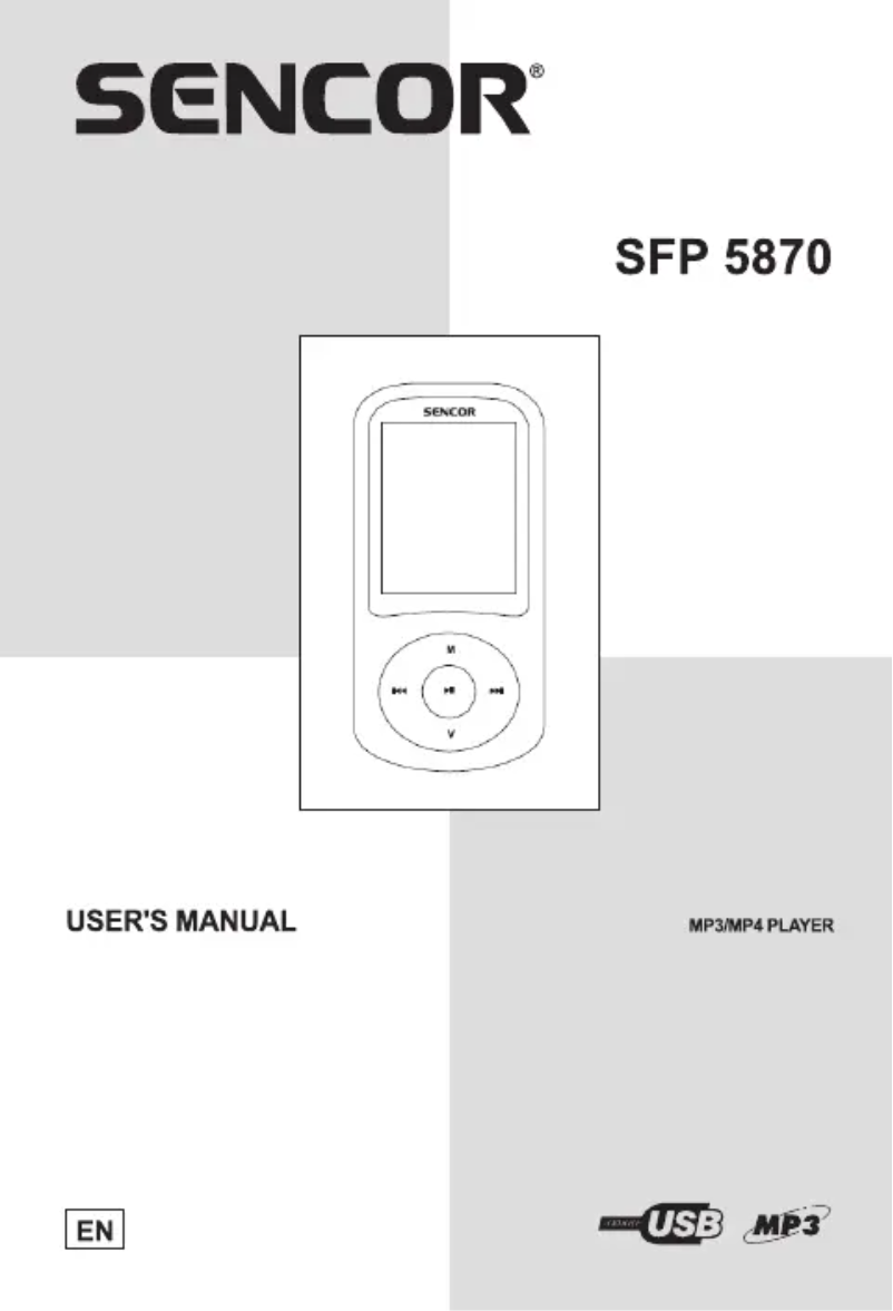 Page 1 de la notice Manuel utilisateur Sencor SFP 5870 BYL