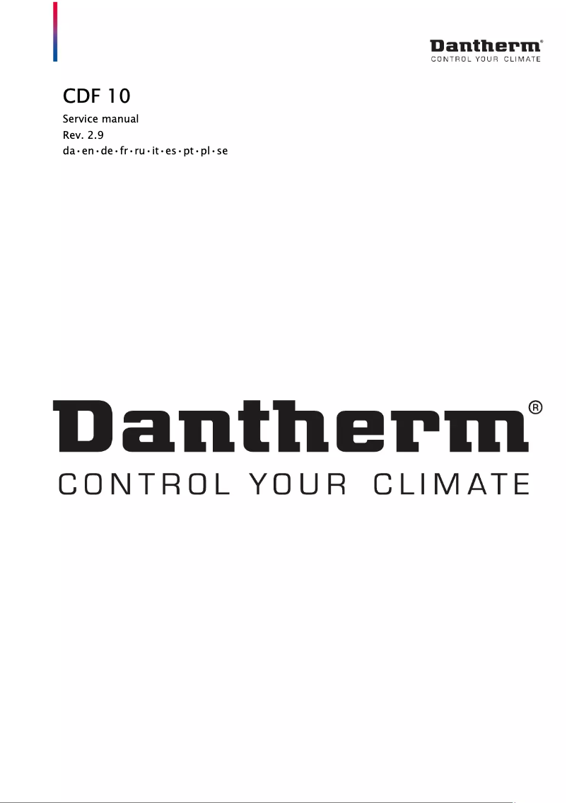 Page n°1 - Manuel utilisateur Dantherm CDF 10