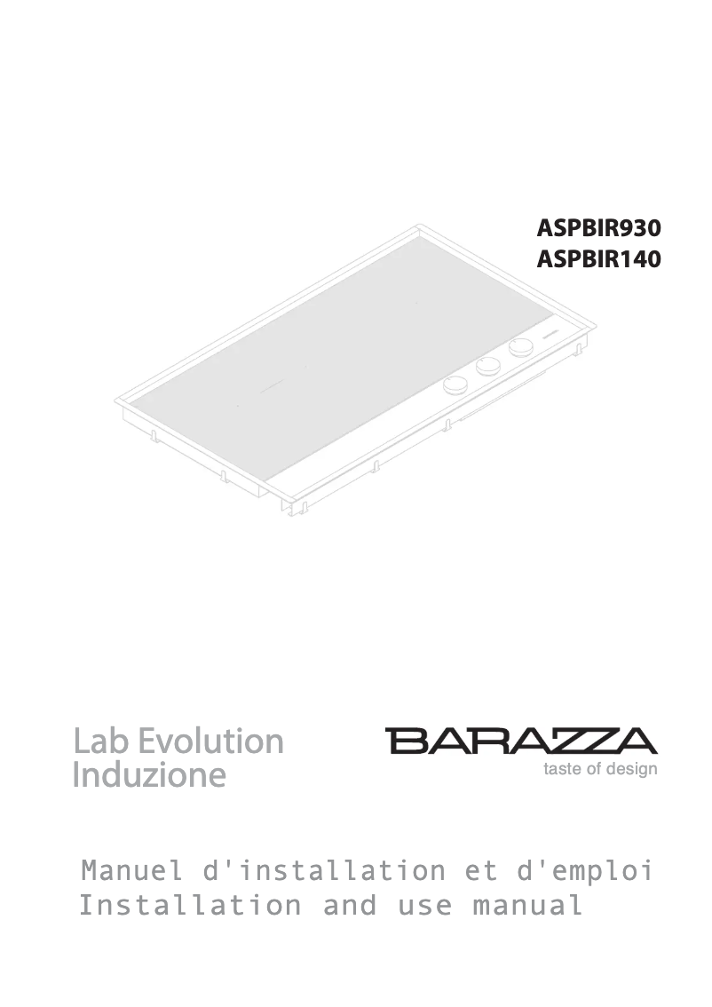 Page n°1 - Manuel utilisateur Barazza 1PLE9ID