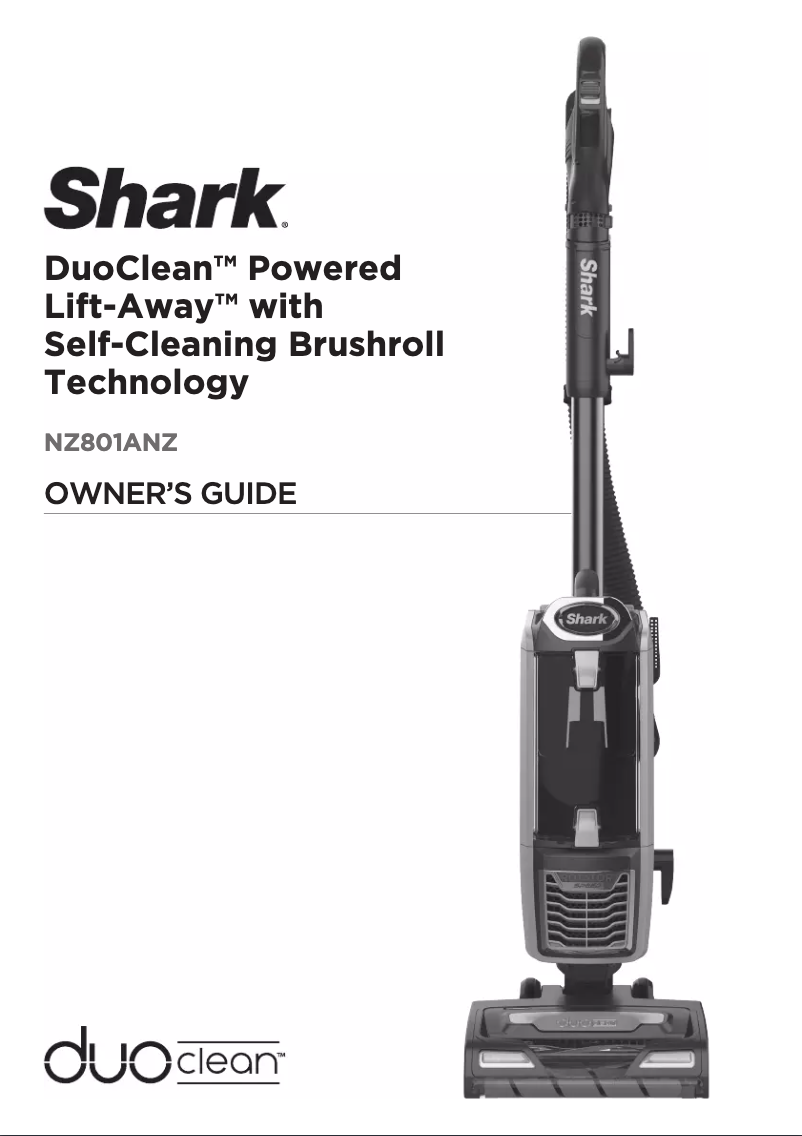 Page 1 de la notice Manuel utilisateur Shark DuoClean Powered Lift-Away NZ801ANZ