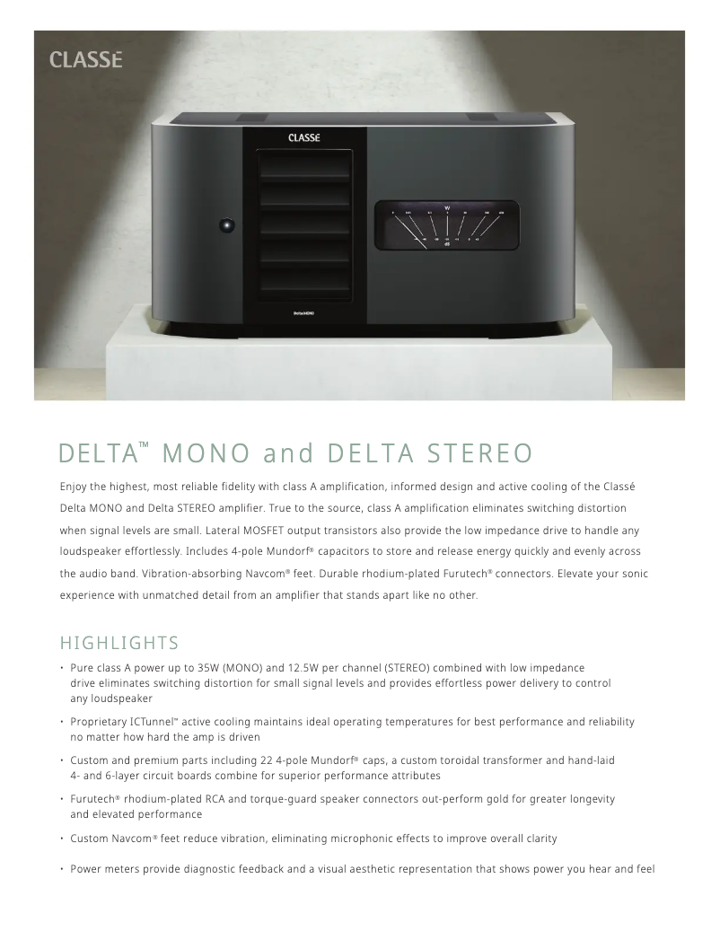 Image de la première page du manuel de l'appareil Delta Stereo