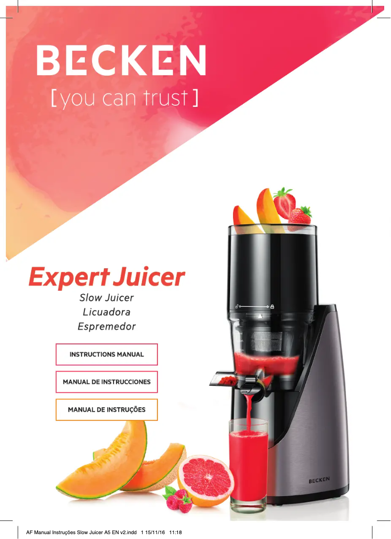 Page n°1 - Manuel utilisateur Becken BSJ-2283