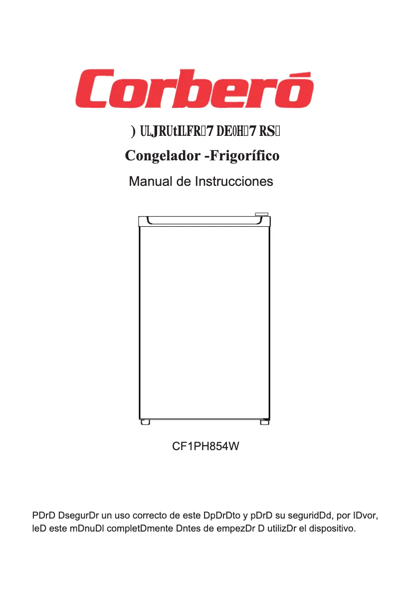 Page n°1 - Manuel utilisateur Corbero CF1PH854W