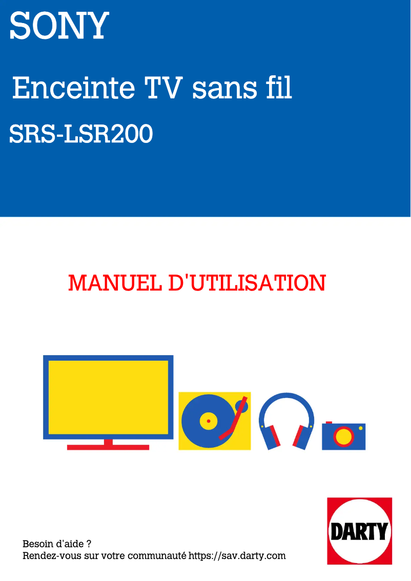 Image de la première page du manuel de l'appareil SRS-LSR200