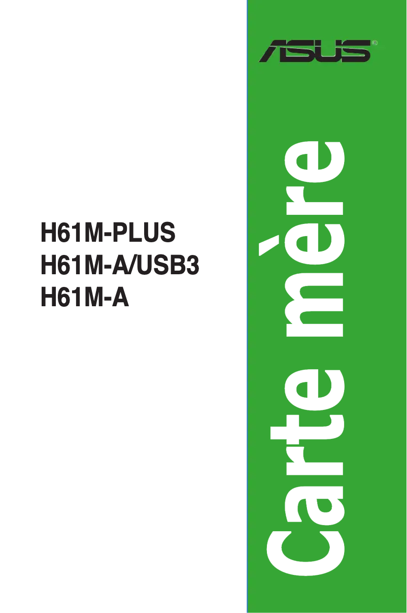 Page n°1 - Manuel utilisateur Asus H61M-A/USB3
