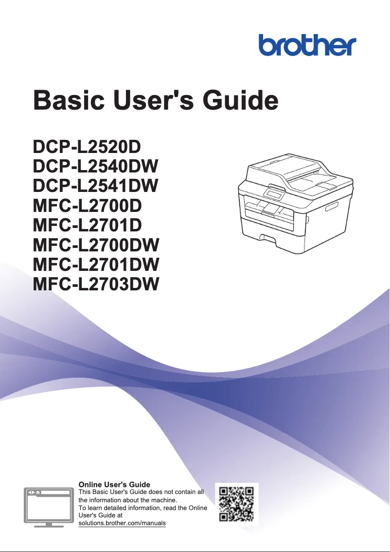 Page n°1 - Manuel utilisateur Brother DCP-L2520D
