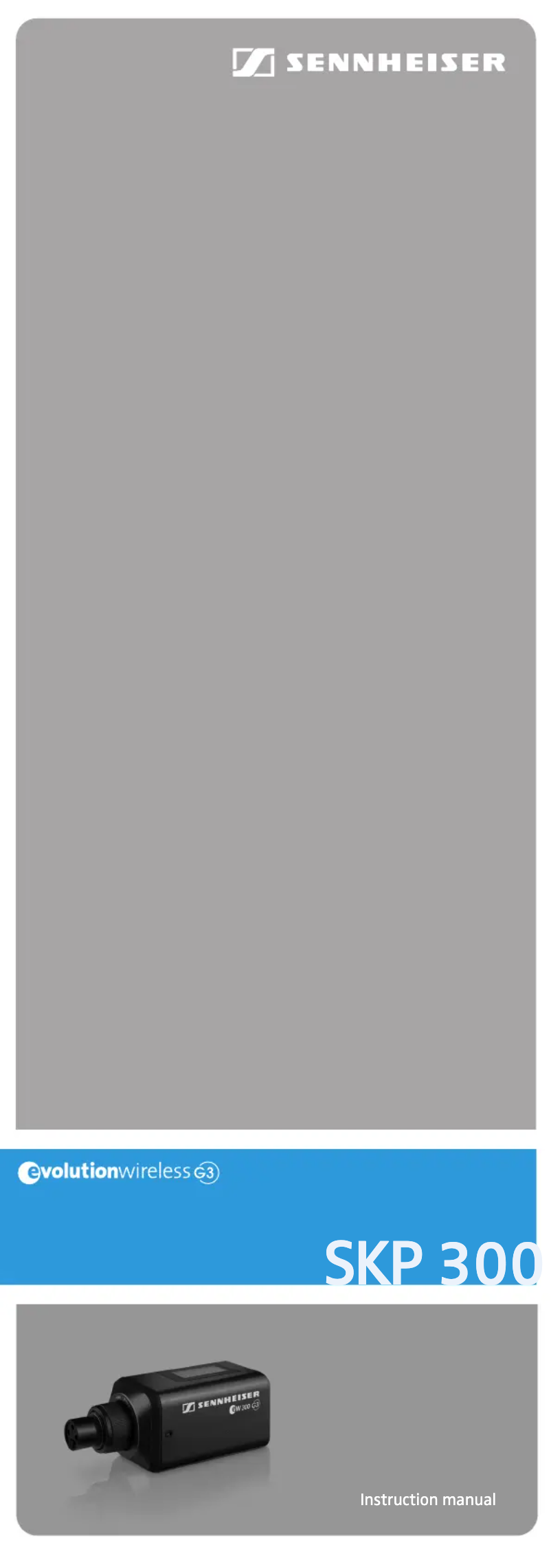 Image de la première page du manuel de l'appareil SKP 300