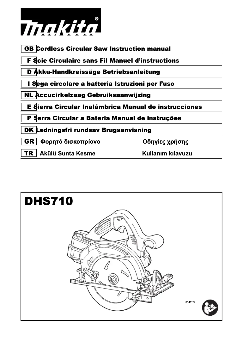 Page 1 de la notice Manuel utilisateur Makita DHS710ZJ