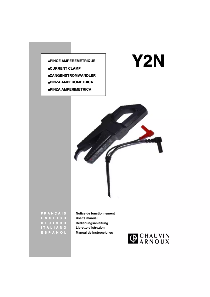 Image de la première page du manuel de l'appareil Y2N