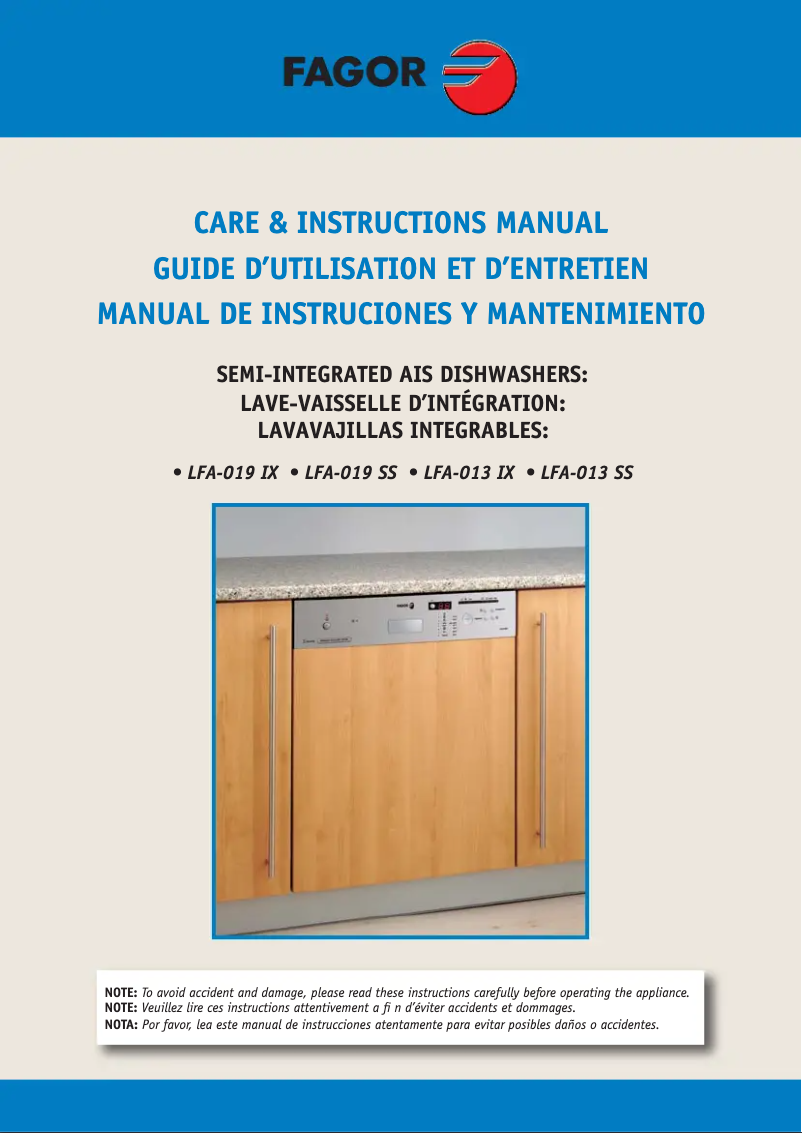 Página 1 del manual Manual de usuario Fagor LFA-013 IX