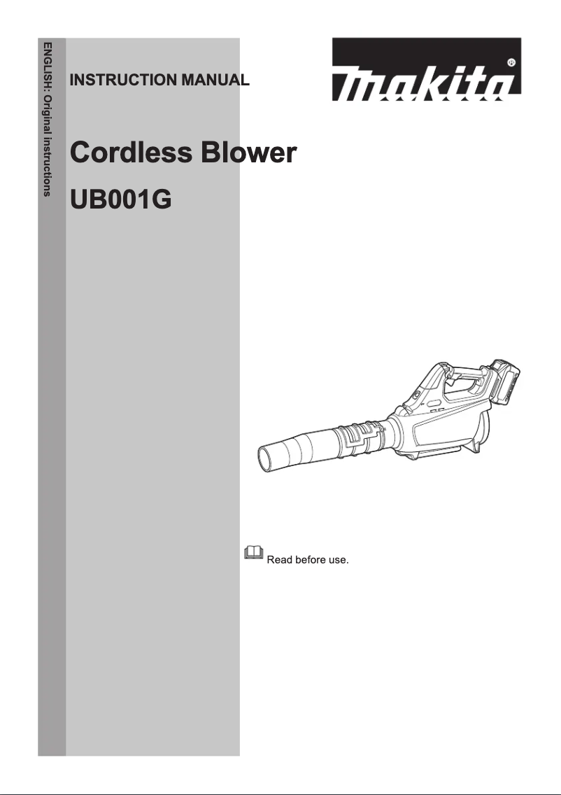Page 1 de la notice Manuel utilisateur Makita UB001GD201