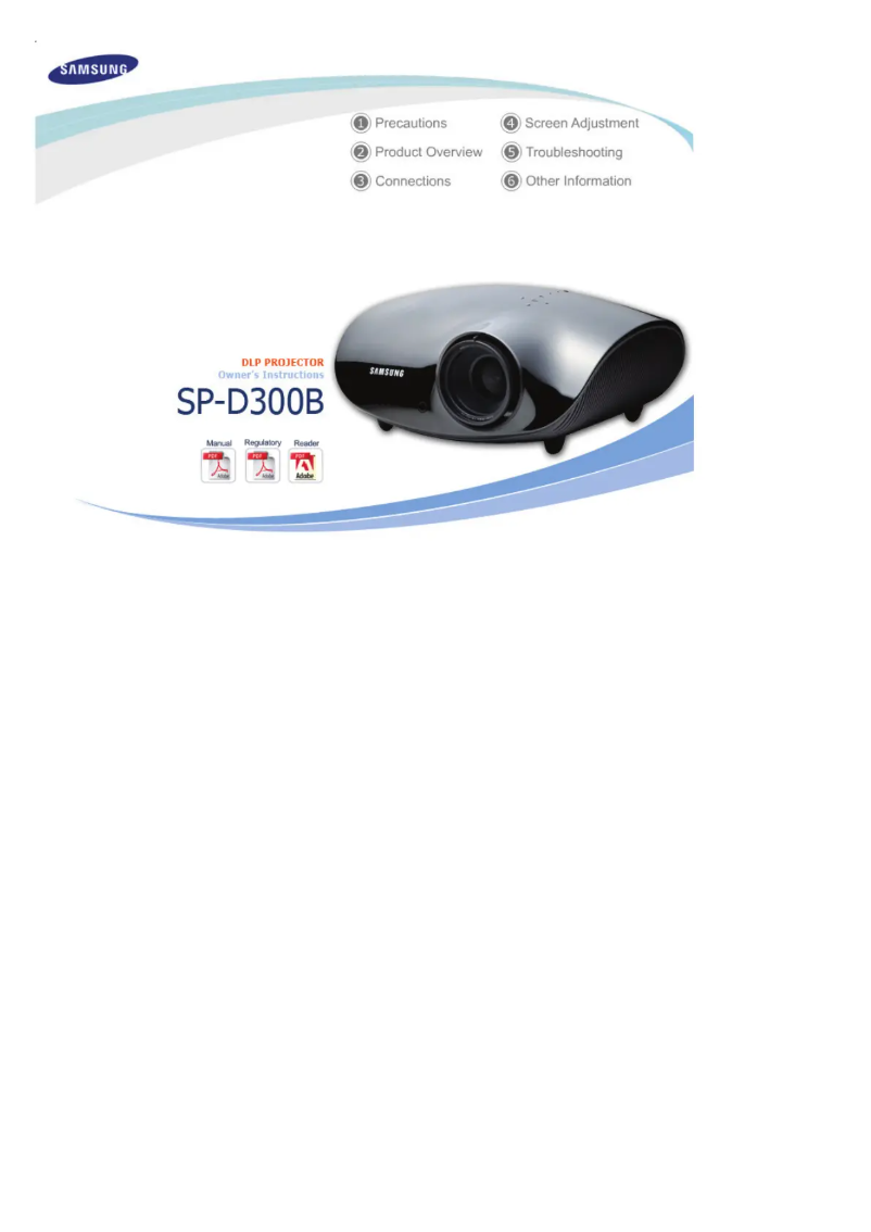Page n°1 - Manuel utilisateur Samsung SP-D300B