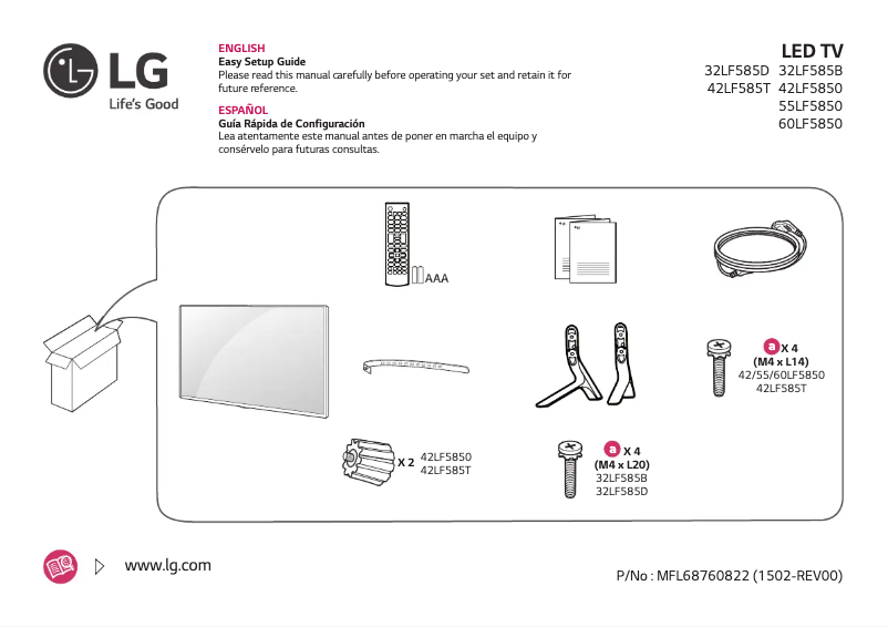 Página 1 del manual Manual de usuario LG 32LF585B