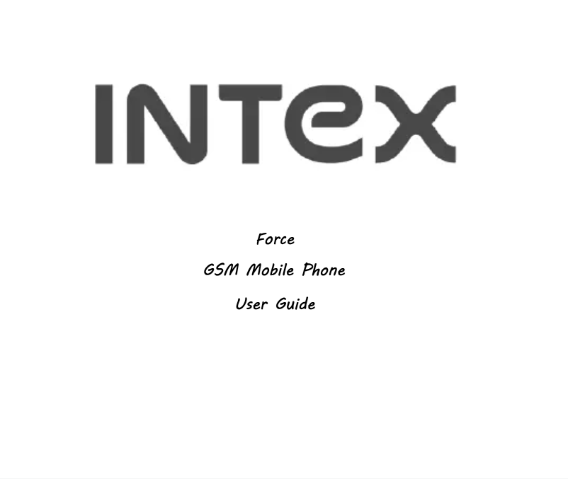 Page 1 of the manual User Manual Intex Force