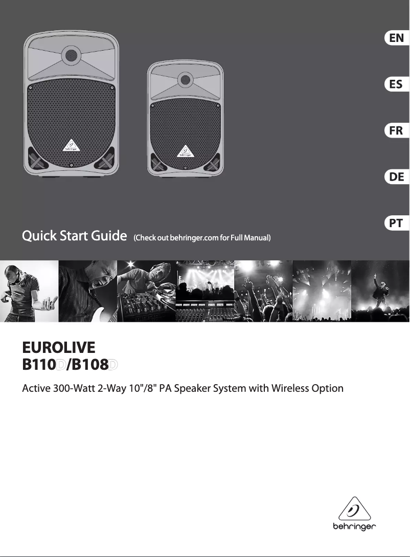 Page n°1 - Manuel utilisateur Behringer Eurolive B108D