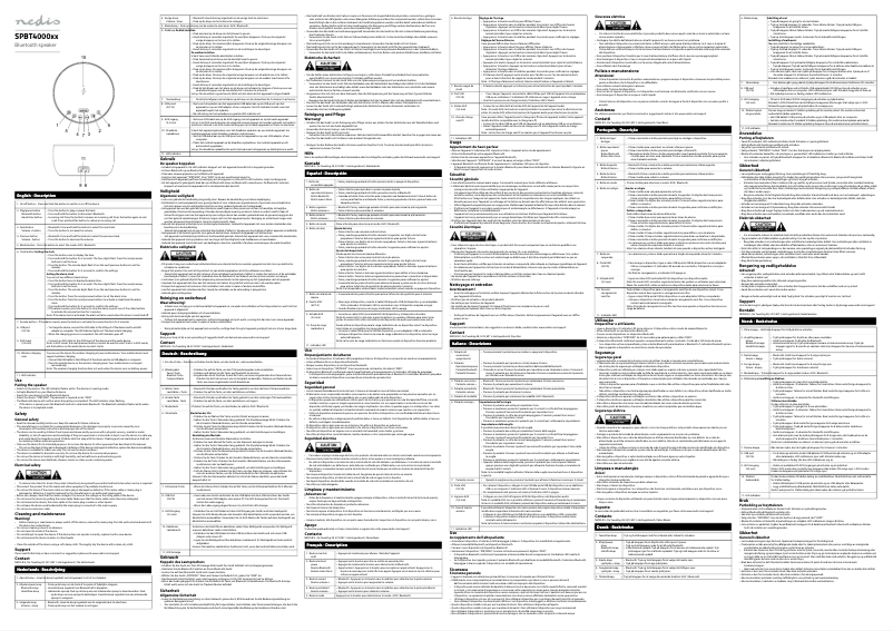 Page n°1 - Manuel utilisateur Nedis SPBT4000GY