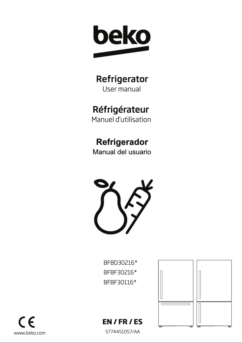 Image de la première page du manuel de l'appareil BFBF30216SSIM