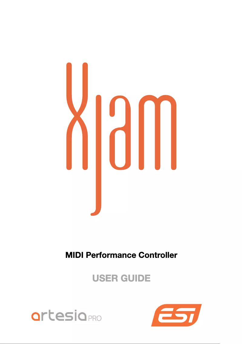 Page 1 of the manual User Manual ESI Xjam