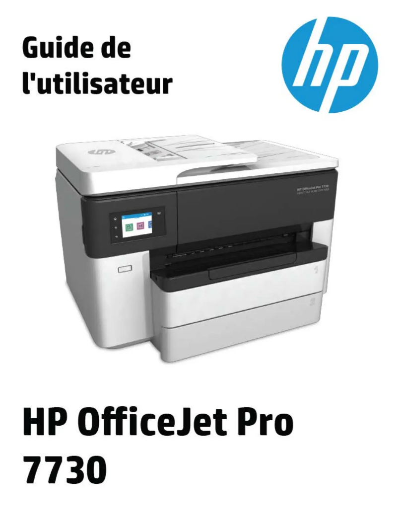 Page 1 de la notice Manuel utilisateur HP OfficeJet Pro 7730
