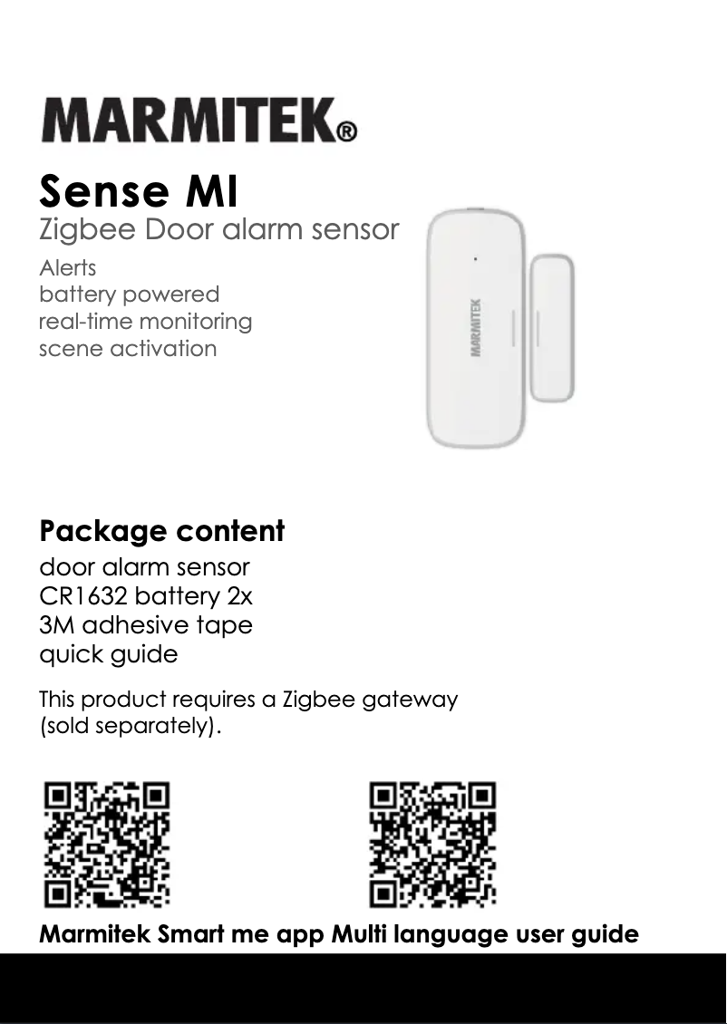 Image de la première page du manuel de l'appareil Sense MI