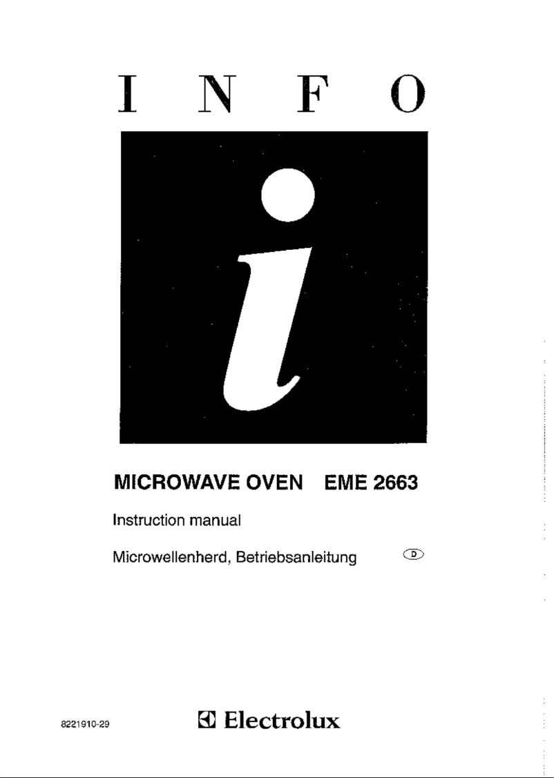 Page n°1 - Manuel utilisateur Electrolux EME 2663