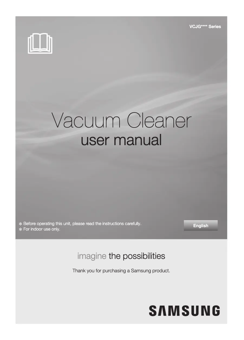 Page 1 de la notice Manuel utilisateur Samsung VCJG08QH