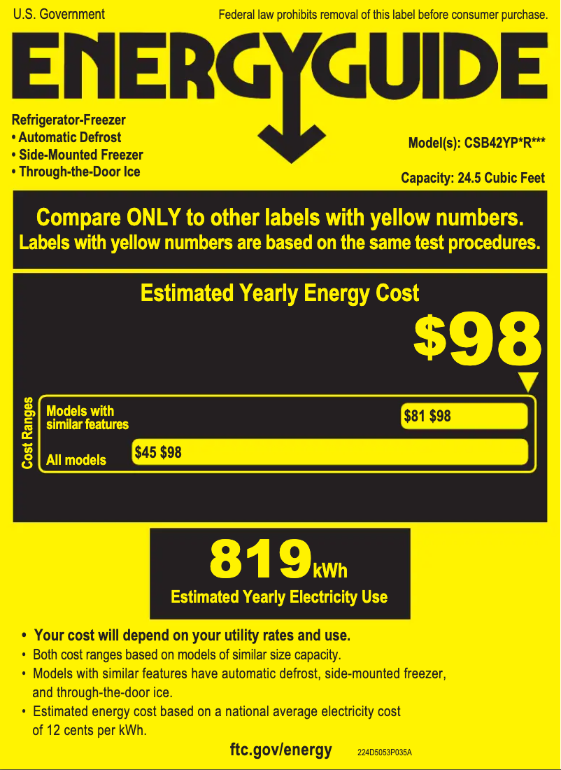 Image de la première page du manuel de l'appareil Café CSB42YP2RS1