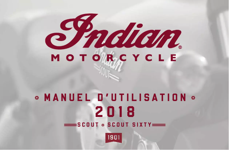 Page 1 de la notice Manuel utilisateur Indian Scout (2018)