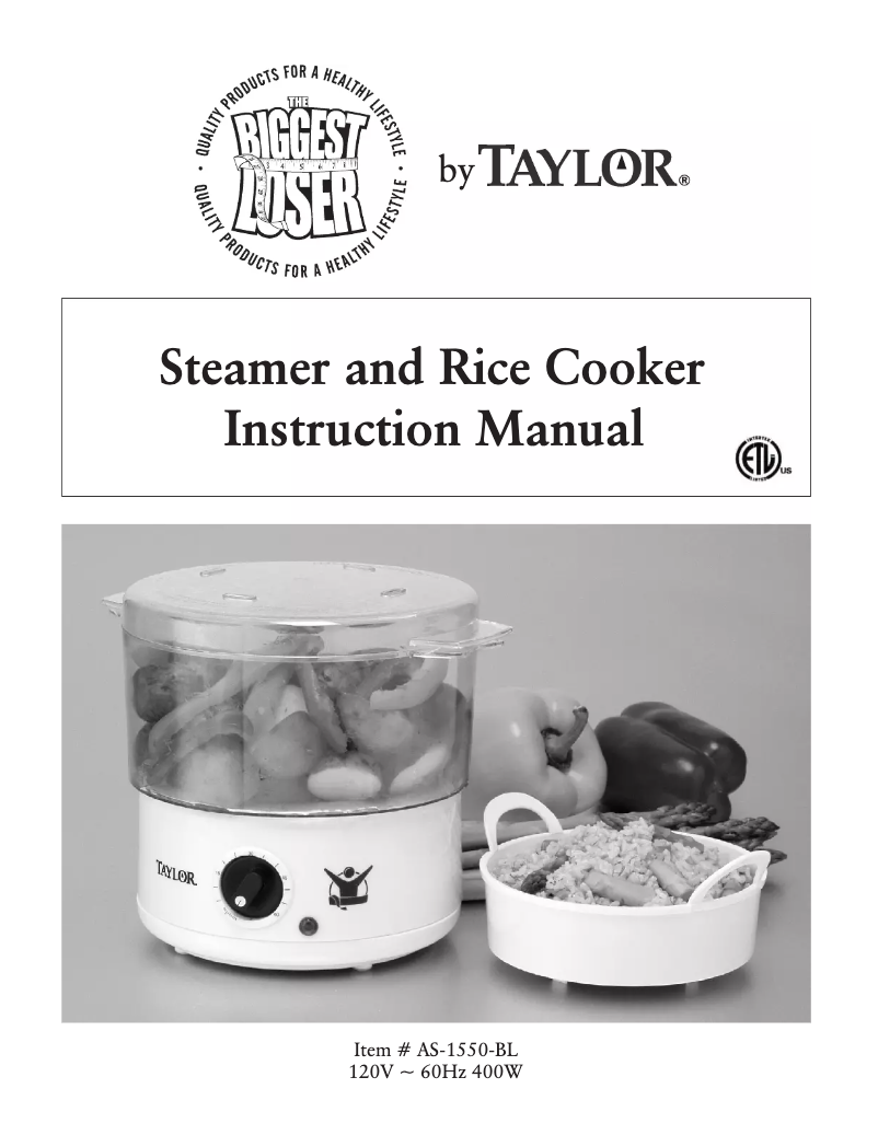 Page n°1 - Manuel utilisateur Taylor AS-1550-BL