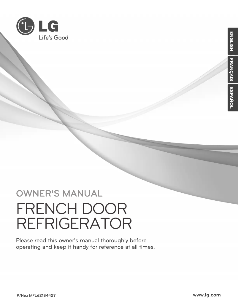 Page n°1 - Manuel utilisateur LG GR-B288NSNP