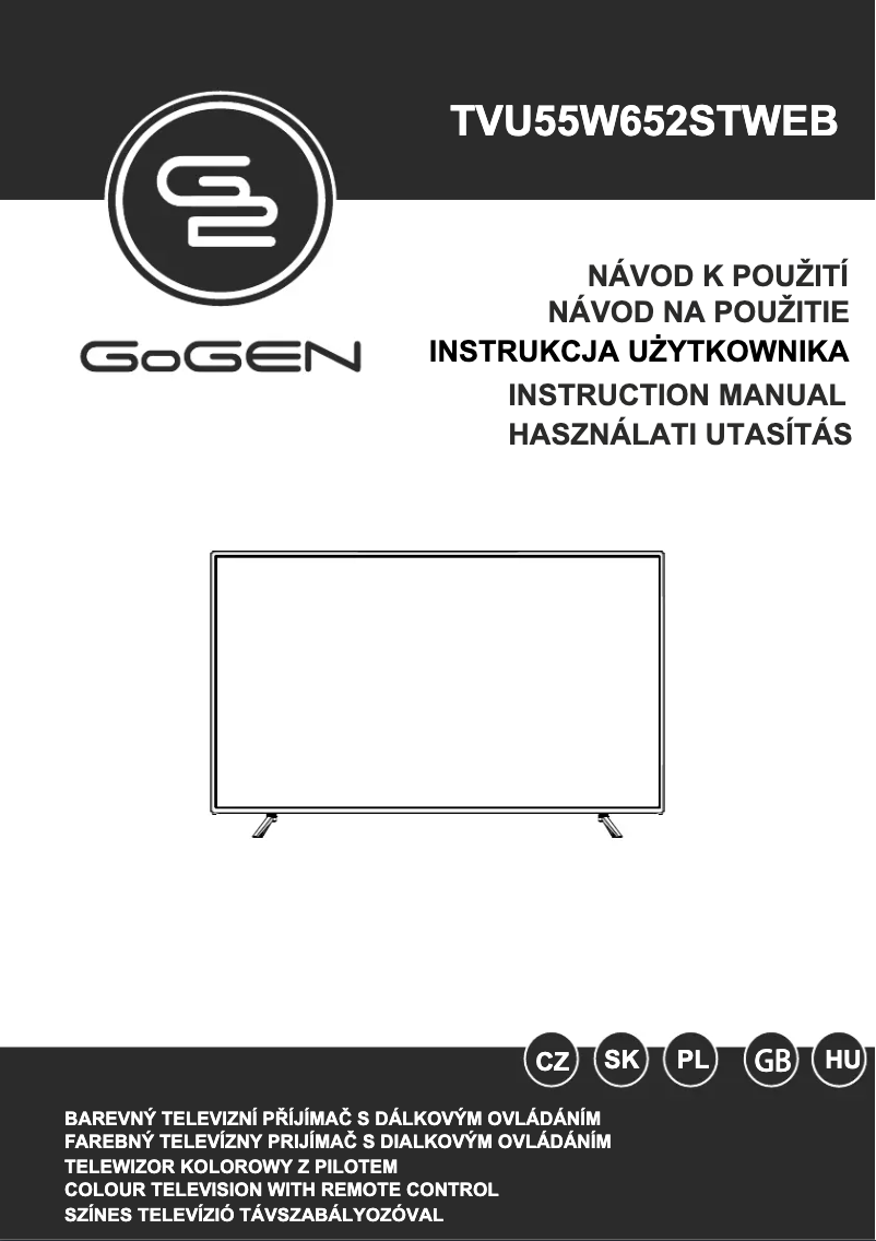 Page 1 de la notice Manuel utilisateur GoGen TVU55W652STWEB