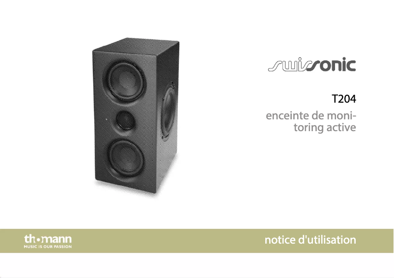 Page n°1 - Manuel utilisateur Swissonic T204