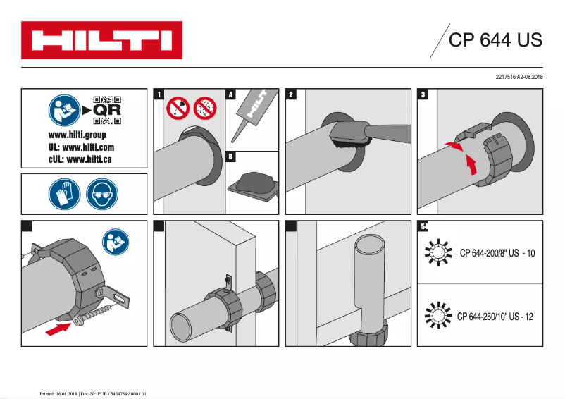 Página 1 del manual Manual de usuario Hilti CP 644 US