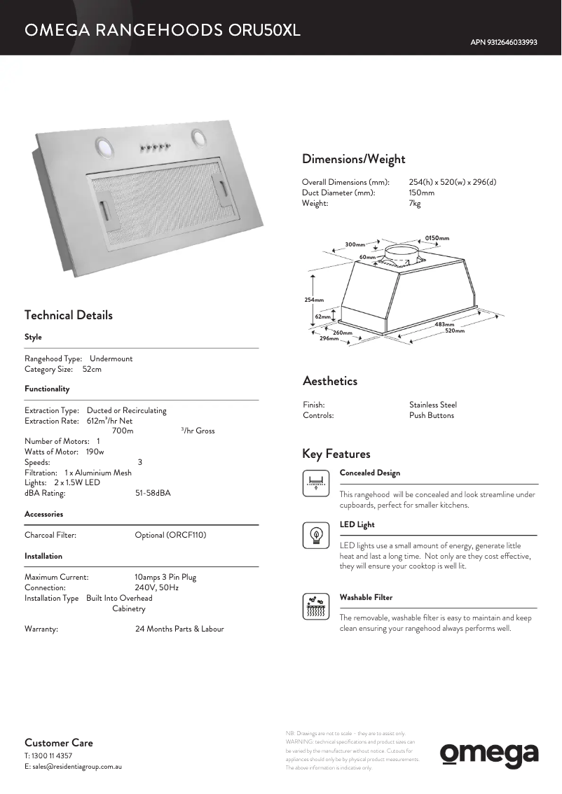 Imagen de la primera página del manual del dispositivo ORU50XL