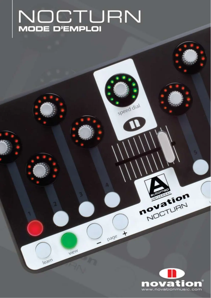 Page 1 de la notice Manuel utilisateur Novation Nocturn