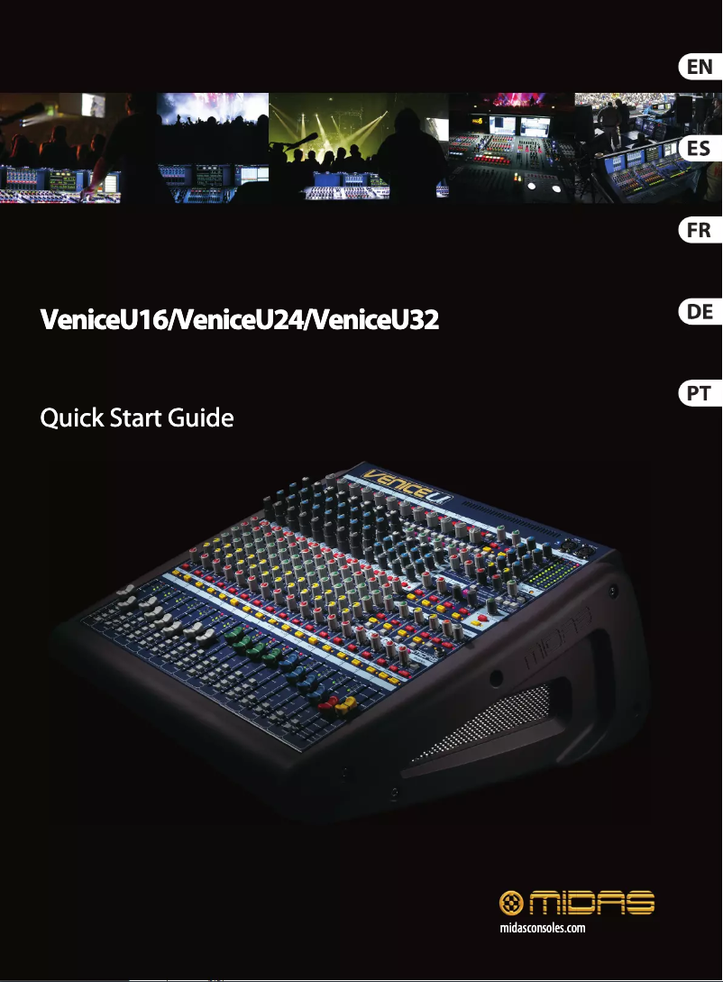 Page n°1 - Manuel utilisateur Midas Venice U24