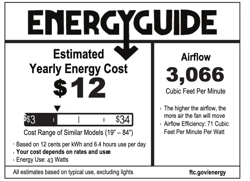 Página 1 del manual Etiqueta energética Hunter Sentinel 59211