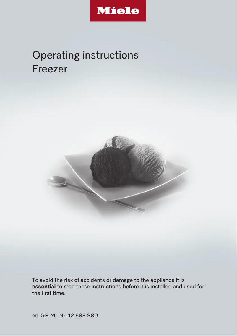 Page n°1 - Manuel utilisateur Miele FNS 7794 D L