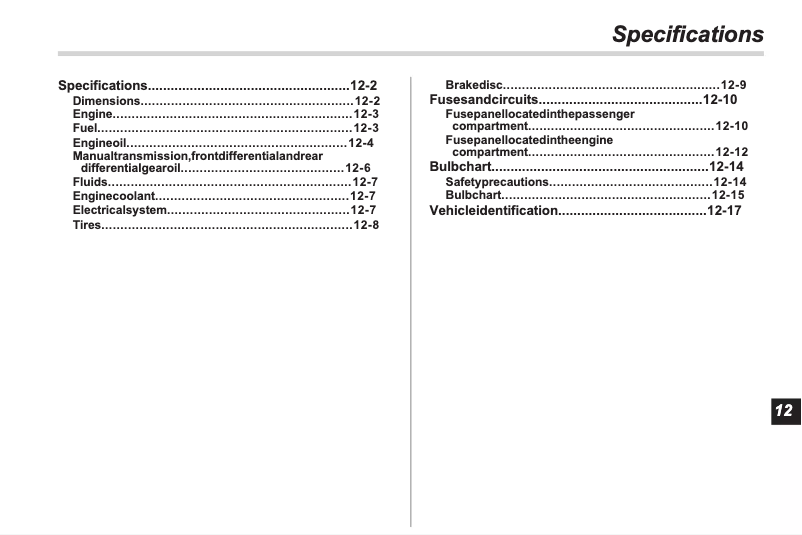 Image de la première page du manuel de l'appareil XV Crosstrek (2015)
