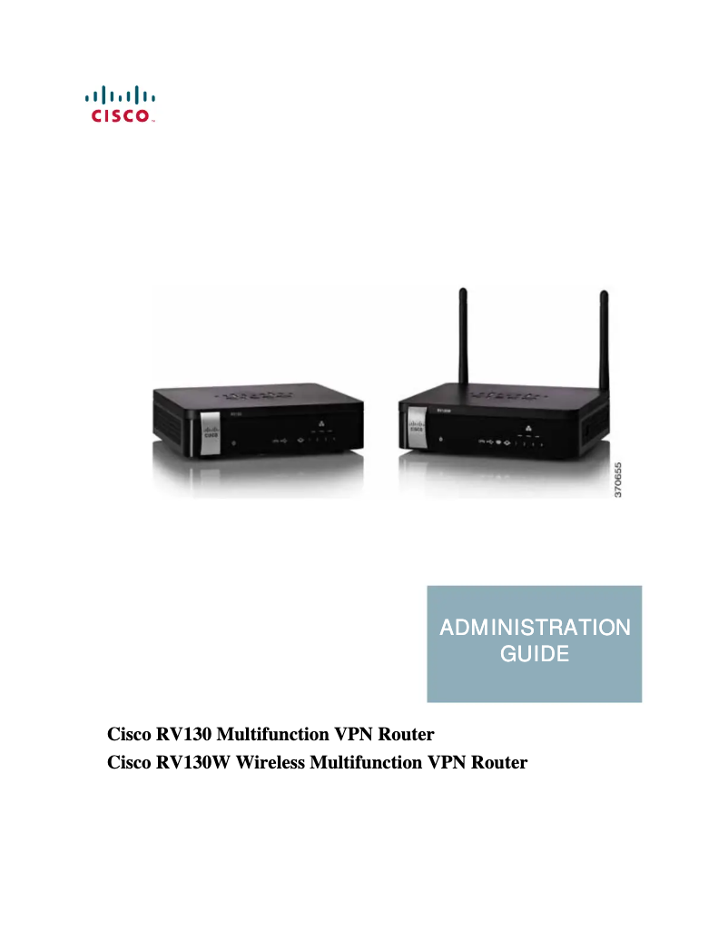 Page 1 de la notice Manuel utilisateur Cisco RV130W