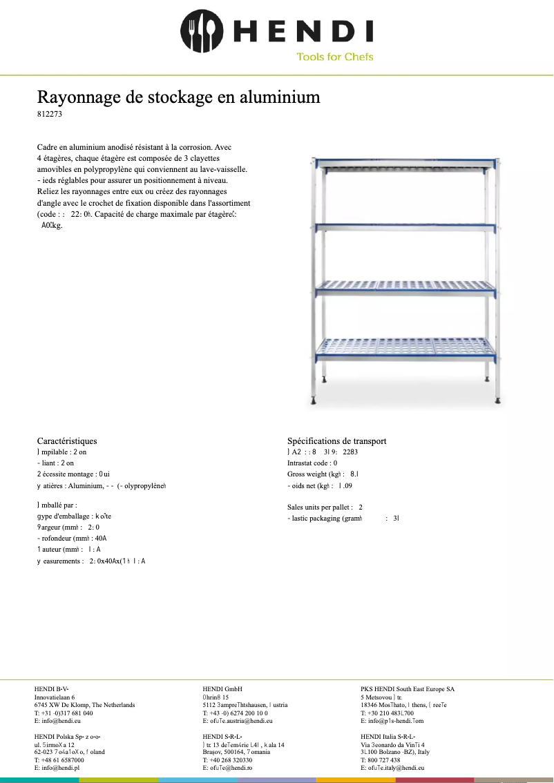 Page n°1 - Manuel utilisateur Hendi 812273