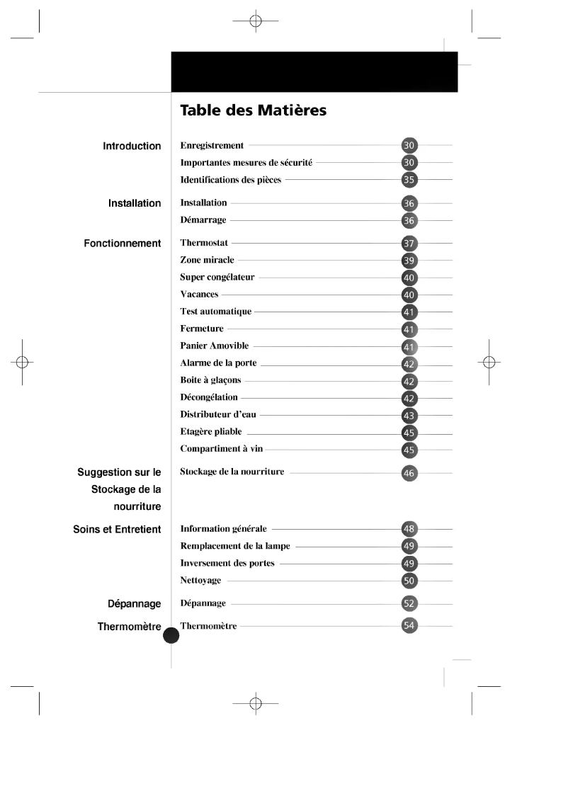Page 1 de la notice Manuel utilisateur LG GR-429GRA