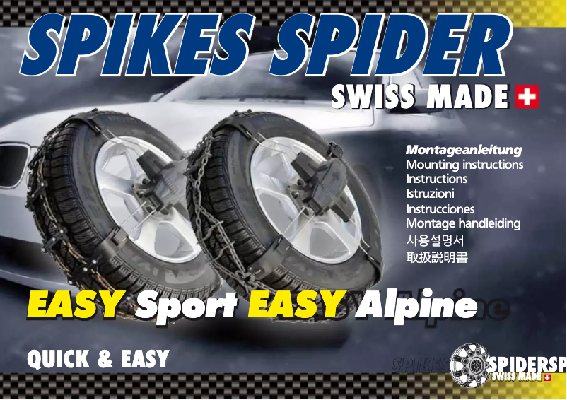 Page 1 de la notice Manuel utilisateur Spikes Spider Easy Sport