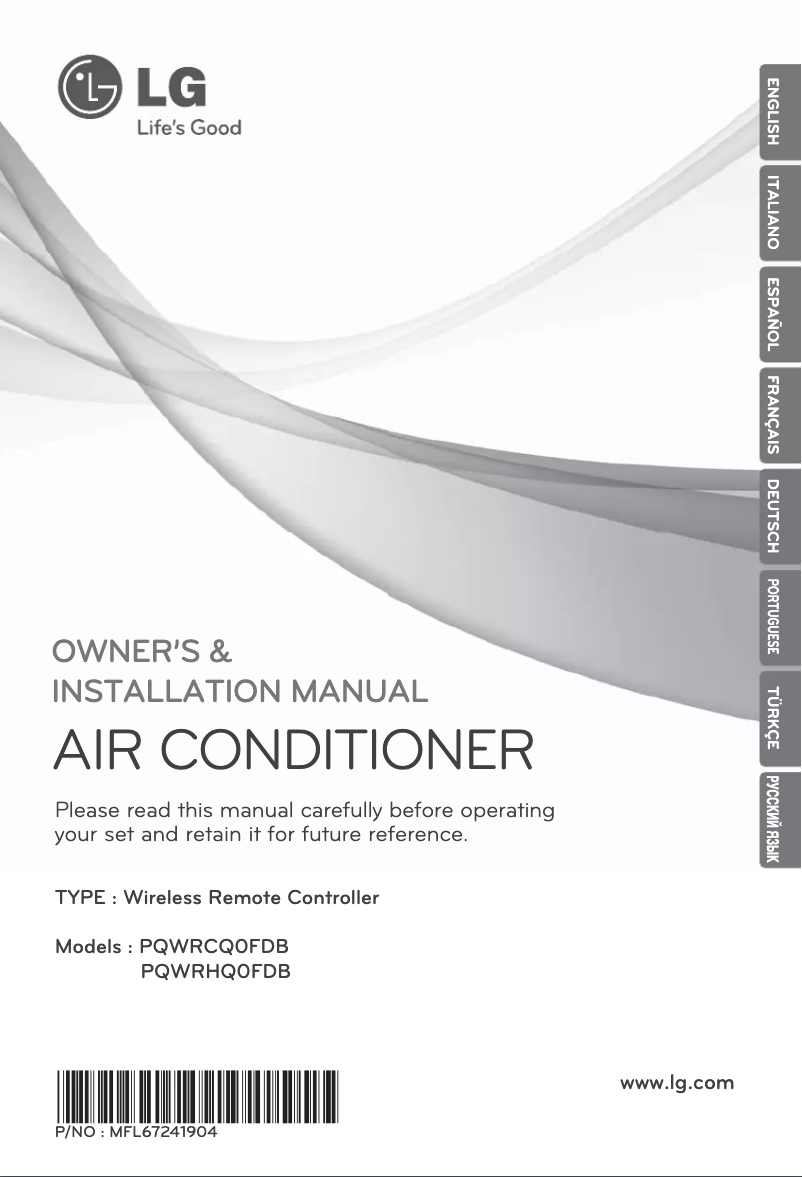 Image de la première page du manuel de l'appareil PQWRHQ0FDB