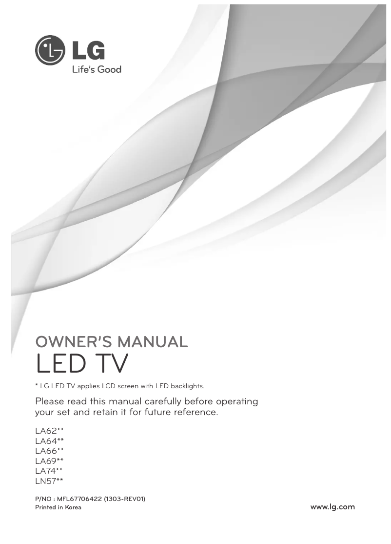 Page n°1 - Manuel utilisateur LG 47LA6620