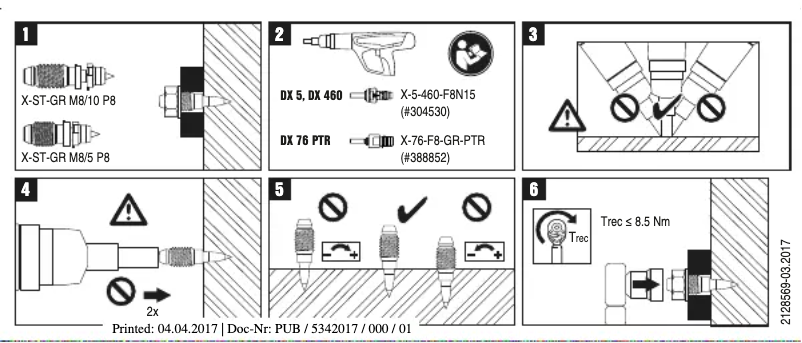Page n°1 - Manuel utilisateur Hilti X-ST-GR M8