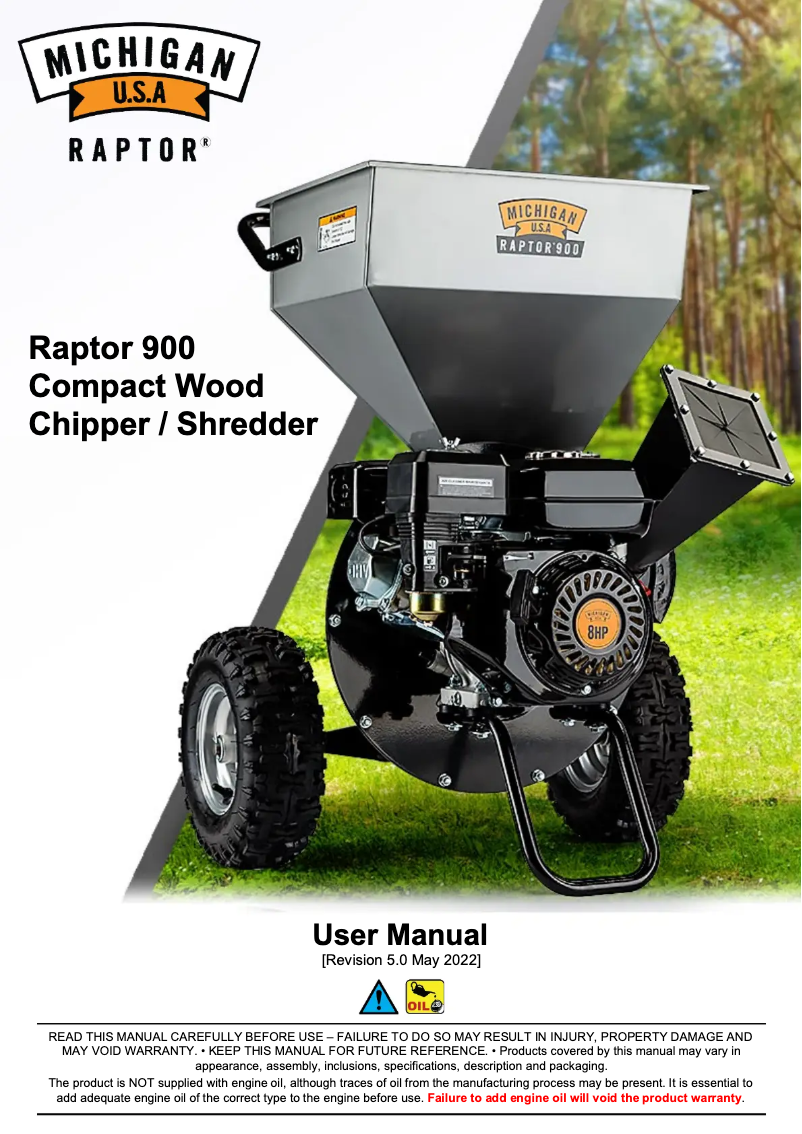 Image de la première page du manuel de l'appareil Raptor 900