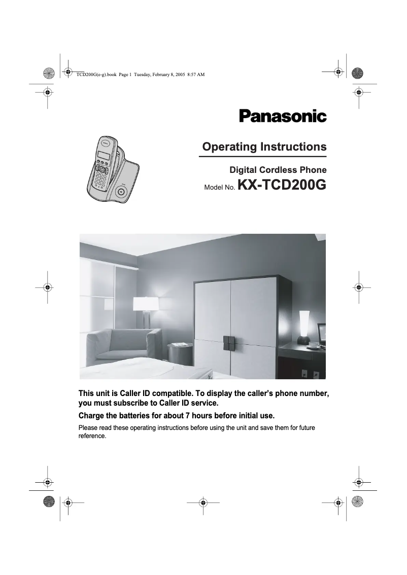 Page 1 de la notice Manuel utilisateur Panasonic KX-TCD200G
